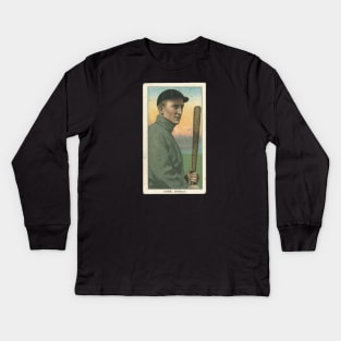 Ty Cobb 1909-1911 T206 Baseball Card Kids Long Sleeve T-Shirt